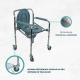 Cadeira com WC | Dobrável | Altura regulável | Apoios de braços | Ajustável | Com tampa | Muelle | Mobiclinic - Foto 10