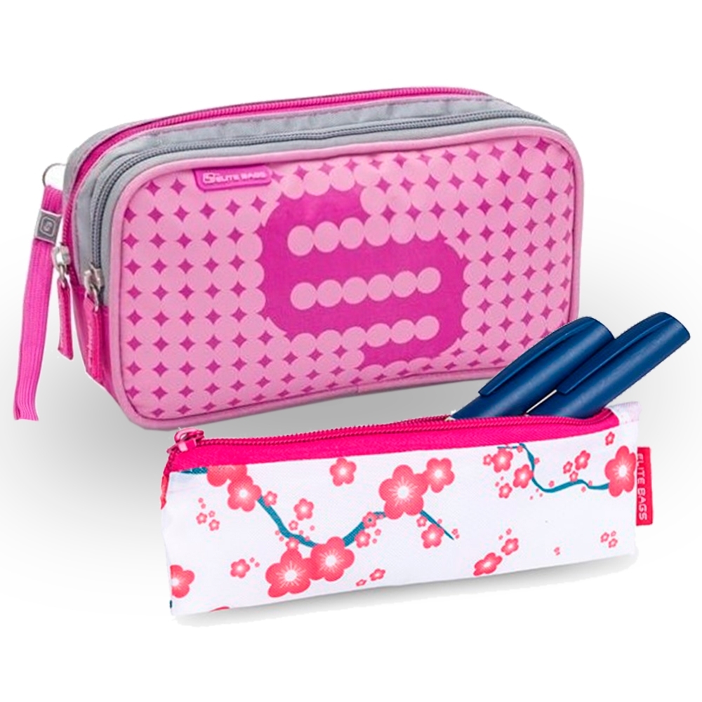 Isotermisk pack väska och fall, rosa och blommönster, polyester, kolfiber, s e dia insulinets, elite bags