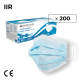 200 IIR kirurgiska masker | Mobiclinic | 4 lådor med 50 st | 3 lager | Engångs - Foto 1