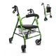 Walker | Fällbar | Aluminium | Bromsar på handtag | Sits och ryggstöd | 4 hjul | Grön | Escorial | Mobiclinic - Foto 1