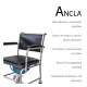 Toalett stol med hjul | Folding armstöd | Löstagbara fotstöd | grå | ankare | Mobiclinic - Foto 7