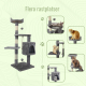 Skrapstolpe för katter | Medium | Kattskrapa | 3 höjder | 40x40x112 cm | Ljusgrå | Silvestre | Mobiclinic - Foto 10