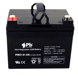 2 batterier för skoter Piscis och skoter Libra | 12V35 Ah | PBC12-35
