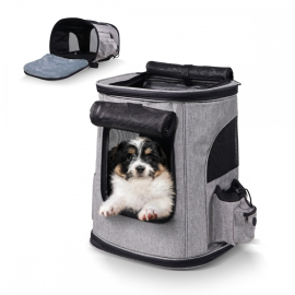 Bärväska för husdjur | Vikbar | 30x25x40 cm | Ventilation| Sidofickor | Dubbelt handtag | Thor | Mobiclinic
