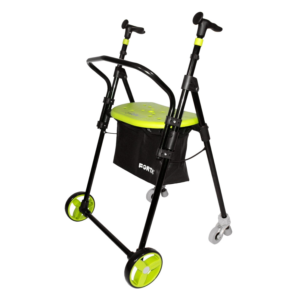 Rollator 4 hjul, steel folding, pistachio color, on air plus, forta