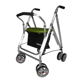 Walker med säte | aluminium med 4 hjul | Pistachio color | Kanguro HD | Forta