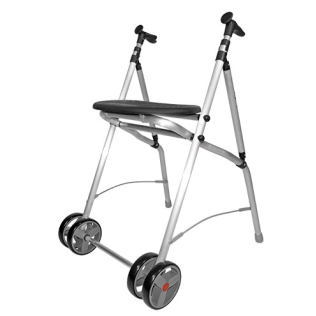 Rollator med hjul | Fällbar | Aluminium | Sittplats | Svart | ARA-C | Forta