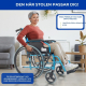 Fällbar rullstol | Aluminium | Delat ryggstöd | Fällbara armstöd | Blå | Bolonia | Mobiclinic - Foto 3