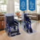 Premium rullstol för transitering | Vikbar | Avtagbara armstöd och fotstöd | Maestranza | Mobiclinic - Foto 1