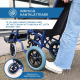 Premium rullstol för transitering | Vikbar | Avtagbara armstöd och fotstöd | Maestranza | Mobiclinic - Foto 6