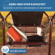 Hopfällbar rollatorpack och speciell antidecubitus kudde | Ryggstöd | Aluminium | Korg | Bordeaux | Prado Plus | Mobiclinic - Foto 8