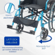 Pack Bolonia Plus | Hopfällbar rullstol | Blå | Aluminium | Antidecubitus kudde | Viskoelastisk | Mobiclinic - Foto 10