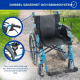 Pack Bolonia Plus | Hopfällbar rullstol | Blå | Aluminium | Antidecubitus kudde | Viskoelastisk | Mobiclinic - Foto 11