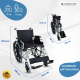 Hopfällbar rullstol | Aluminium | Folding armstöd och fotstöd löstagbara | Stora hjul | Opera | TOP | Mobiclinic - Foto 1