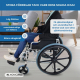 Hopfällbar rullstol | Aluminium | Folding armstöd och fotstöd löstagbara | Stora hjul | Opera | TOP | Mobiclinic - Foto 7