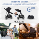 2-i-1 barnvagn |Ultrakompakt hopfällbar |Enkelspak |5-punktssele |Lagtagbar stång |Max. 22 kg |Svart |Nuit |Mobiclinic - Foto 4