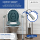 WC-stol | Med lock | Justerbar höjd | Armstöd | Halkfria dynor | Ström | Mobiclinic - Foto 8