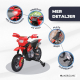 Elmotorcykel för barn| Ljudknappar | Förskottsknapp | Ljus | Träningshjul | Batteri | MobiCross | Mobiclinic - Foto 5