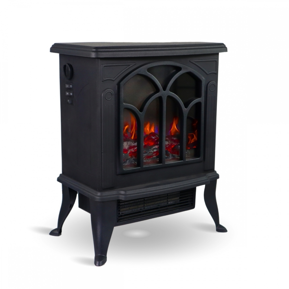 Elspis, 1800w, 3d-flamma, överhettningsskydd, justerbar temperatur, dekorativ, ilska, mobiclinic