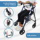 Fällbar rollator | Aluminium | Bromsar på spakar | Dubbel höjdjustering | 4 hjul | Augusto | Mobiclinic - Foto 6