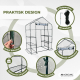 Växthus med hyllor | Rulldörr | Säker fixering | Vattentät | PVC | 143x73x195 cm | Hemodla | Mobiclinic - Foto 5