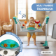 Baby Jumper | 8 leksaker | 7 sånger | 3 höjder | 360º Roterande säte | Tvättbar | Tiger | Flerfärgad | Mobiclinic - Foto 4