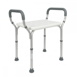 Badstol | Aluminium | PVC | Justerbar höjd | Armstöd | Acueducto | Mobiclinic