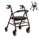 Walker | Fällbar | Aluminium | Bromsar på spakar | Säte och ryggstöd | 4 hjul | Bordeaux | Escorial | Mobiclinic - Foto 1