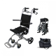 Rullstol för transit | Säte 34 cm | Fällbar | Aluminium | Bromsar på spakar | Svart | Jupiter | Clinicalfy - Foto 1