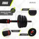 Par med 20 kg hantlar | Justerbara | 4 i 1 | Kettlebell-tillbehör | Kopplingsstång | Bärbar | Mobimax | Mobiclinic - Foto 5