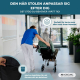 Transitrullstol | Fällbar | Aluminium | Små hjul | Spakbromsar | Svart | Neptuno | Mobiclinic - Foto 3