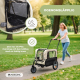 Hundkärra och transportvagn | 2 x 1 | Vattentätt överdrag | 40 kg | 600D Oxford| 123x67x100 cm | Bark | Mobiclinic - Foto 4