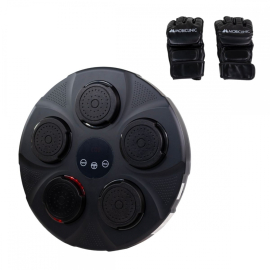 Boxningsmaskin | 9 lägen och hastigheter | Inkluderar handskar | Ljus | LED-skärm och Bluetooth | MusicKangu | Mobiclinic