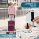 Kundvagnsgåvagn | 4 hjul | Upp till 120 kg | Hopfällbar | Med väska | Bromssystem | Fuchsia| Coliseum | Mobiclinic - Foto 6