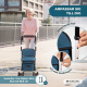 Kundvagnsgåvagn | 4 hjul | Upp till 120 kg | Hopfällbar | Med väska | Bromssystem | Blå | Coliseum | Mobiclinic - Foto 6