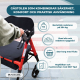 Bariatrisk rollator | Hopfällbar | Upp till 204 kg | Förstärkt aluminium | Bromsar | 360º hjul | Korg | Madeira | Mobiclinic - Foto 8