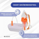 Tryckluftsnebulisator | 2 masker + munstycke | Tyst | USB | Bärbar och lätt | Nebumobi2 | Mobiclinic - Foto 7