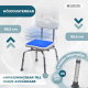 Snurrbar badrumspall | 360º sits | Höjdjusterbar | Armstöd | EVA PAD-sits | Akila | Mobiclinic - Foto 3