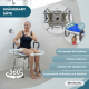 Snurrbar badrumspall | 360º sits | Höjdjusterbar | Armstöd | EVA PAD-sits | Akila | Mobiclinic - Foto 6