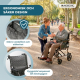 Hopfällbar rullstol | Hopfällbart ryggstöd och fotstöd | Lättvikt | Upp till 100 kg | Dubbla bromsar | Kefren | Mobiclinic - Foto 6